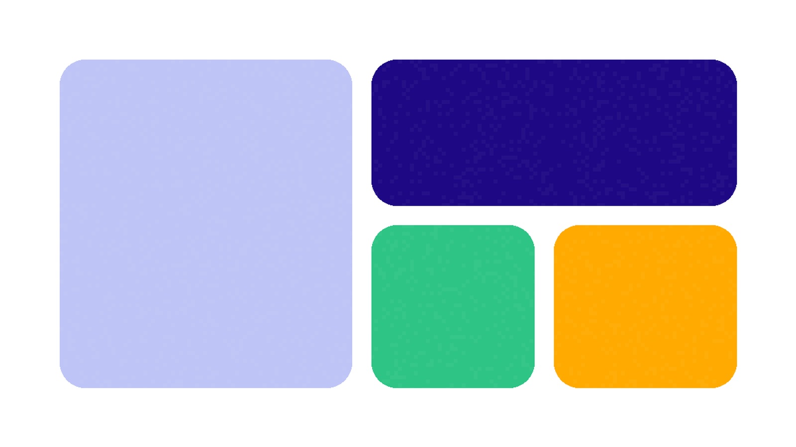 Abstract modular artwork in Featurette colors