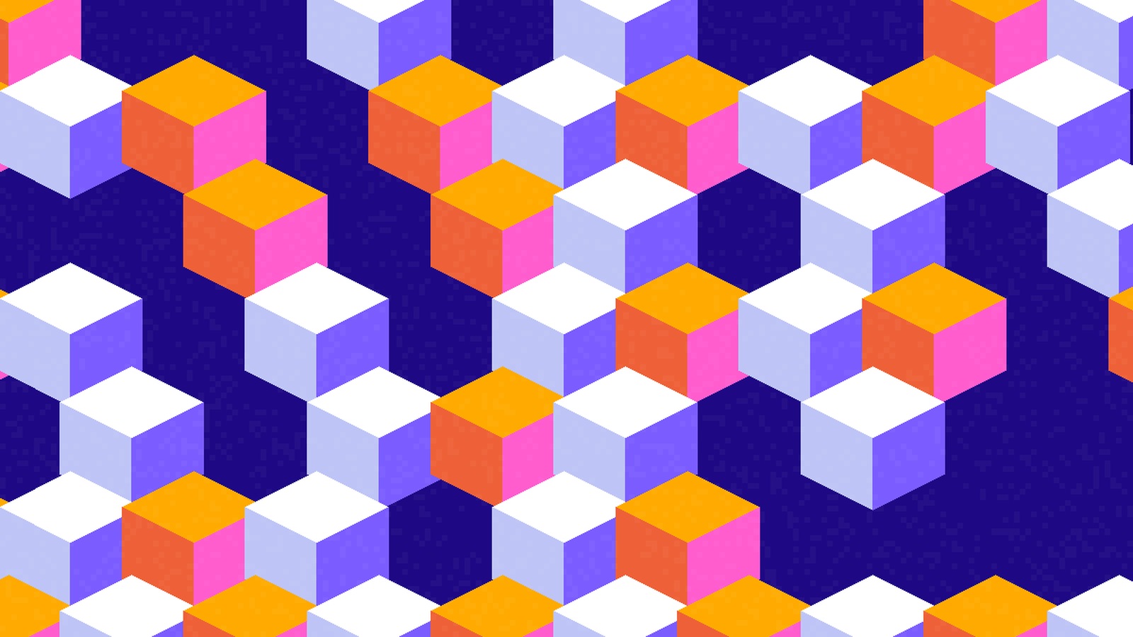 Abstract isometric artwork in Featurette colors